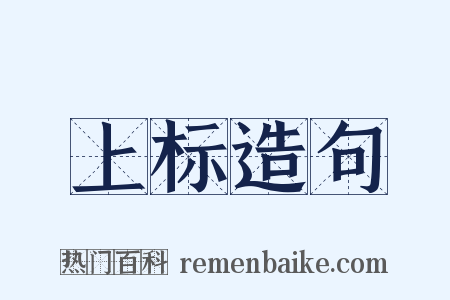 上标造句是什么意思的图片